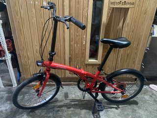 Bici plegable Btwin Roja