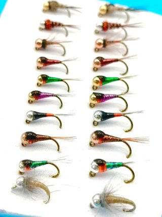 20 Ninfas y Perdigones Pesca Mosca