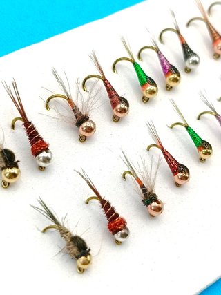 20 Ninfas y Perdigones Pesca Mosca