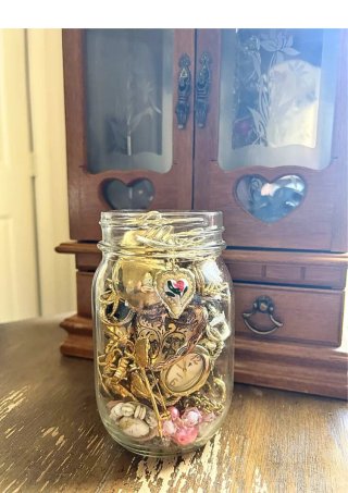 Tarro joyas sorpresa, joyas misteriosas, mix joyas