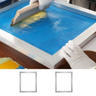Kit de Serigrafía, 2 Piezas de Marcos de Serigrafía de Aluminio, Marco de Serigrafía de 20x24 pulgadas con Malla de 160 Cuentas, Malla de Nylon de Alta Tensión y Cinta de Sellado para Impresión de...