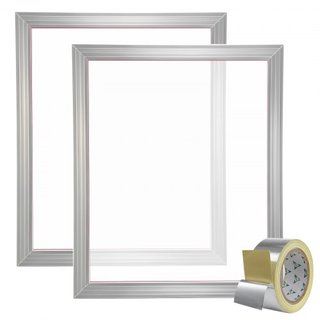 Kit de Serigrafía, 2 Piezas de Marcos de Serigrafía de Aluminio, Marco de Serigrafía de 20x24 pulgadas con Malla de 160 Cuentas, Malla de Nylon de Alta Tensión y Cinta de Sellado para Impresión de...