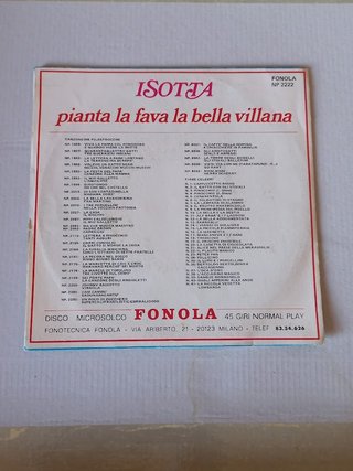 Isotta Pianta la Fava La Bella Villana 45 Giri