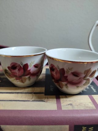Juego de Café Porcelana Vintage Flores
