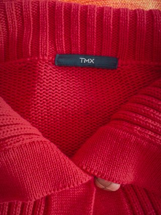 Chaqueta de punto roja