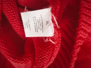 Chaqueta de punto roja