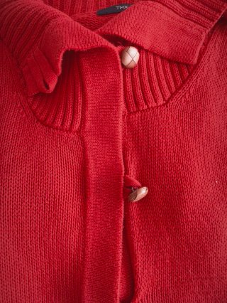 Chaqueta de punto roja