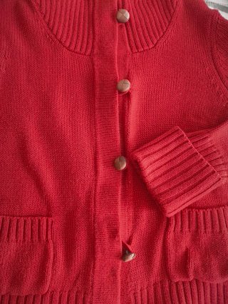 Chaqueta de punto roja