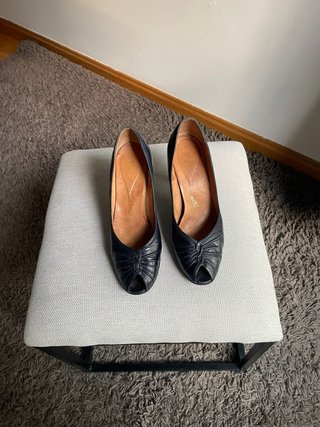 Tacones vintage azul