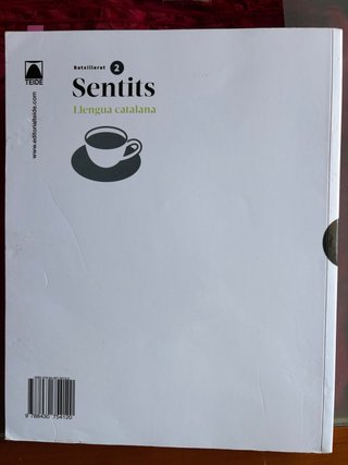 Libro catalán 2 Bachillerato. Sentits.