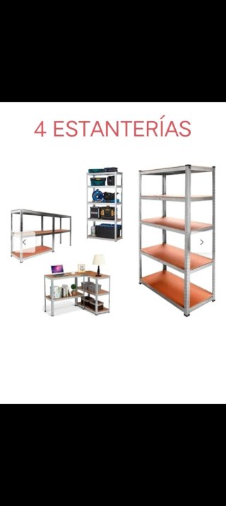 4 Estanterías Metálicas Nuevas