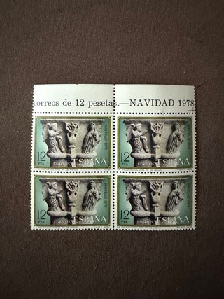 4 Sellos España Navidad 1978