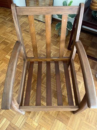 Estructura sillón madera natural