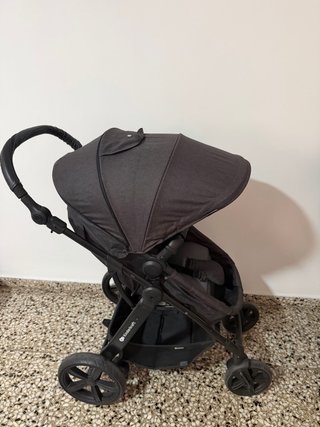 Carrito de bebé gris oscuro 2 en 1