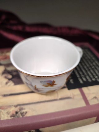 Lote 4 Tacitas Café Vintage Porcelana Flores