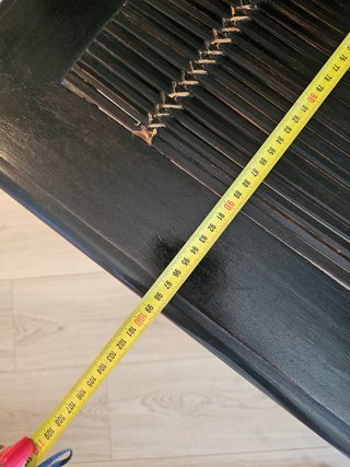 Mesa centro madera y bambú negra