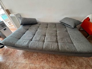 Sofá Cama Gris Tela