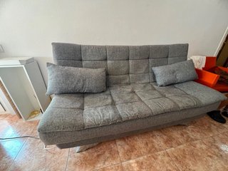 Sofá Cama Gris Tela