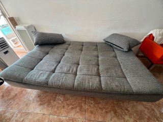Sofá Cama Gris Tela