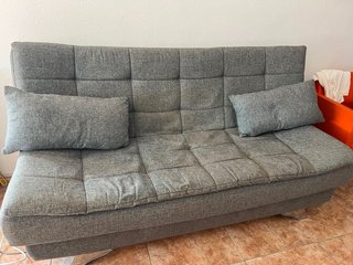Sofá Cama Gris Tela
