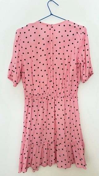 Vestido rosa lunares Stradivarius
