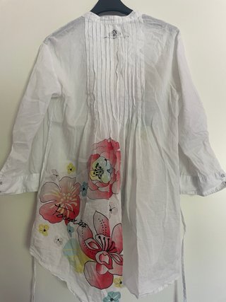 Camicia/copricostume 100% cotone Fornarina Bianca