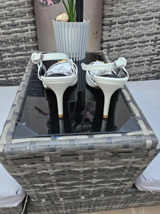 Sandalias Saint Laurent Blancas Talla 39