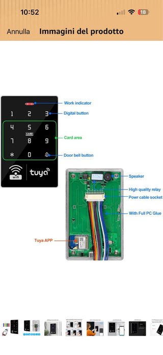 Controllo accessi smart Tuya