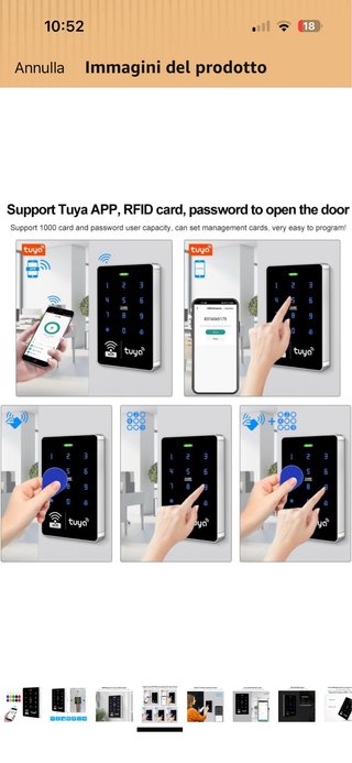 Controllo accessi smart Tuya