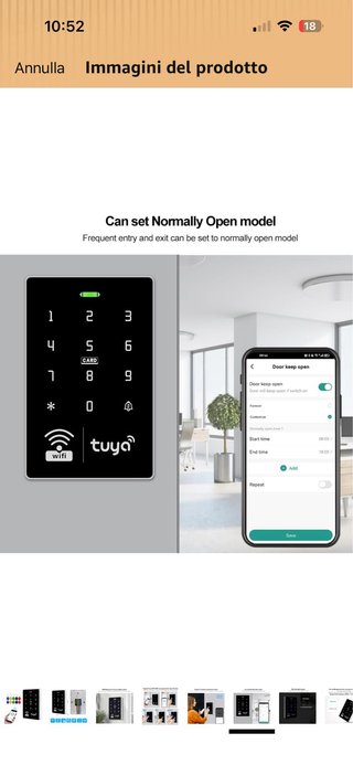 Controllo accessi smart Tuya