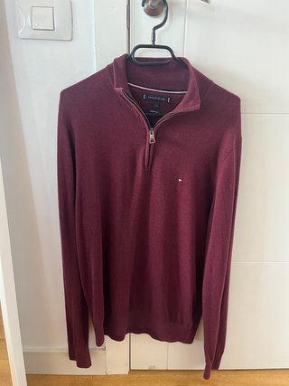 Jersey Tommy Hilfiger Rojo Media Cremallera