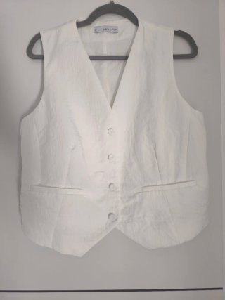 Chaleco Mango Mujer Blanco