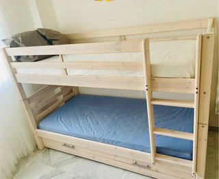 Litera madera con cama nido