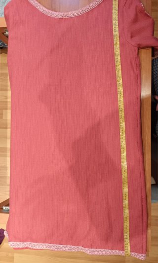 Vestido Medieval Rojo Talla Única