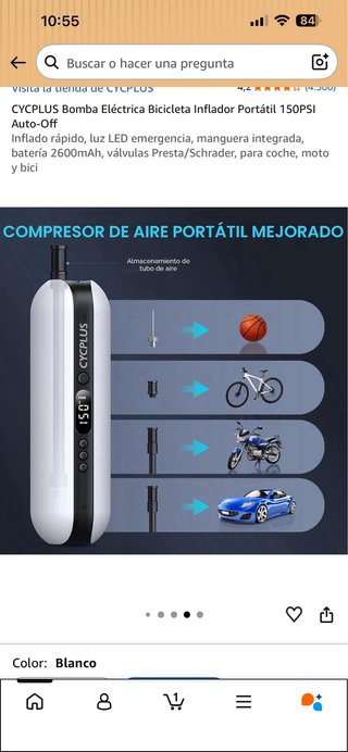 Bomba Eléctrica CYCPLUS 150PSI Inflador