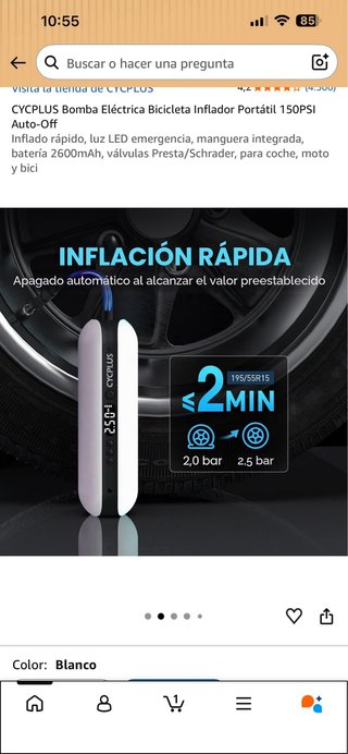 Bomba Eléctrica CYCPLUS 150PSI Inflador