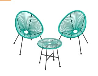Conjunto mesa y 2 sillas Acapulco