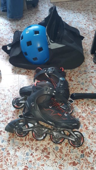 Patines en línea Oxelo + Casco + Bolso