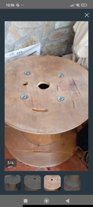 Mesa Bobina Madera Marrón