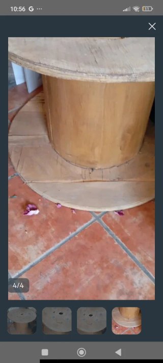Mesa Bobina Madera Marrón