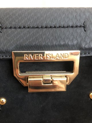 Bolso River Island Negro y Beige
