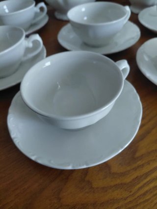 Juego de café Pontesa porcelana blanco
