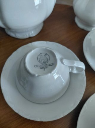 Juego de café Pontesa porcelana blanco