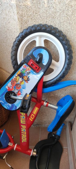 Bicicleta Paw Patrol 12 niño