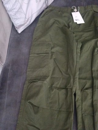 Pantaloni Cargo Paracadute Verde Militare