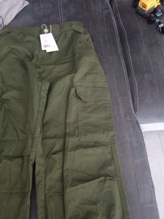 Pantaloni Cargo Paracadute Verde Militare
