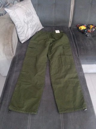 Pantaloni Cargo Paracadute Verde Militare