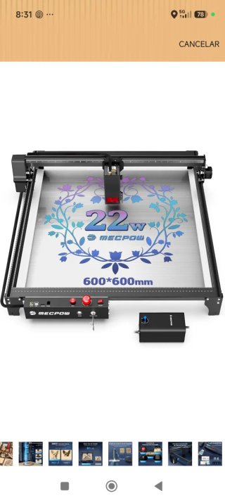 Cortadora Grabadora Láser Mecpow 22W
