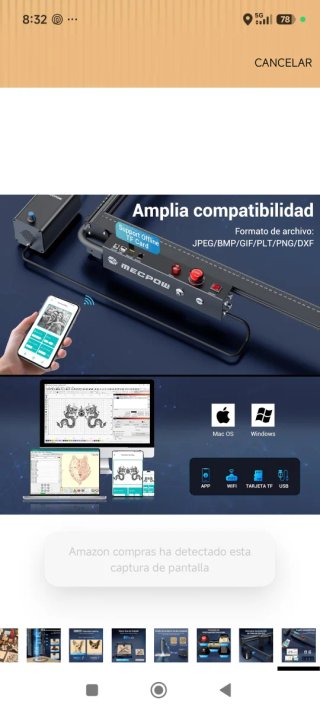 Cortadora Grabadora Láser Mecpow 22W