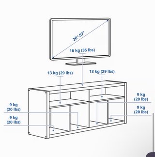 Mueble TV con 4 cajones incluidos